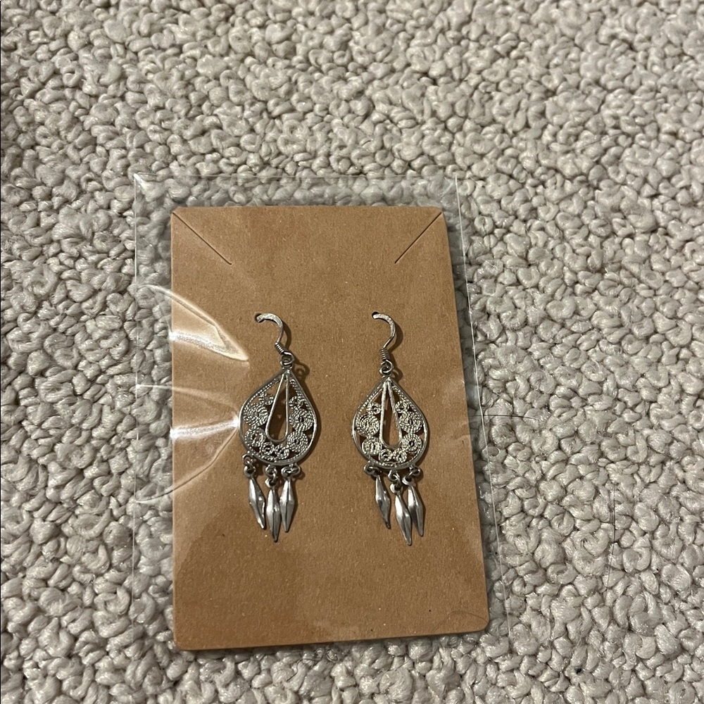 Elegant Sterling Silver Dangle Earrings